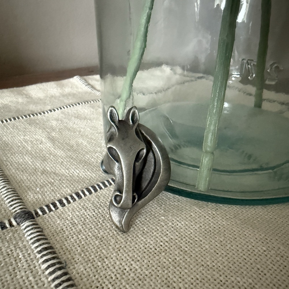 Silver Horse Head Drawer Pull Knobs Lot of 6 - Anne At Home